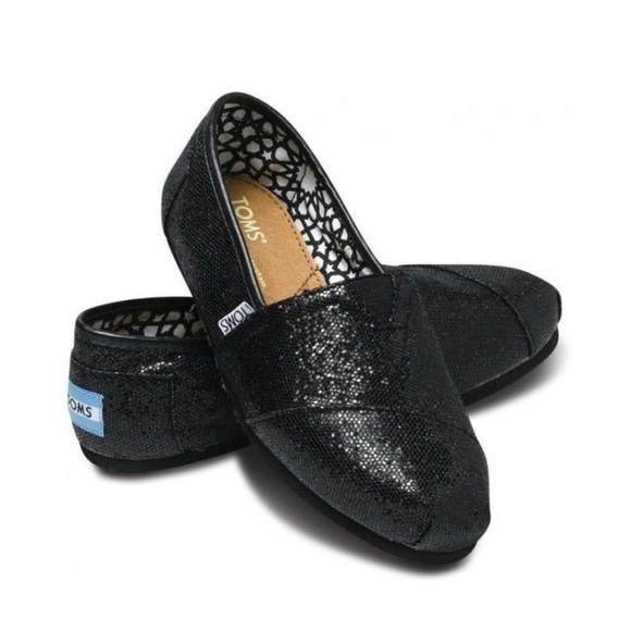 Black sparkle toms Clearance